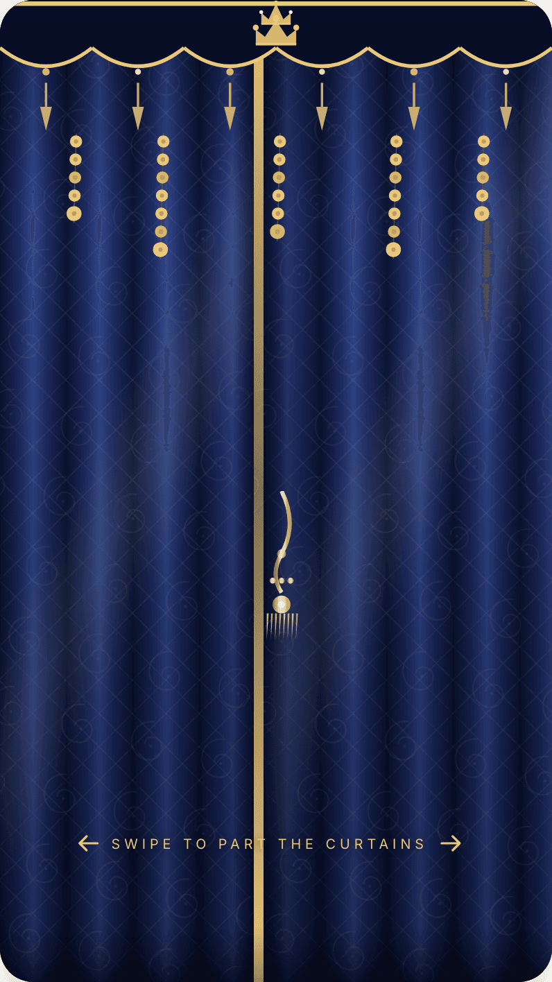 The Birthday Ball — Part the curtains, take the stage birthday invitation design